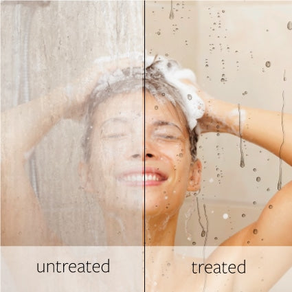 EnduroShield treated vs untreated shower glass — visible difference after months of use
