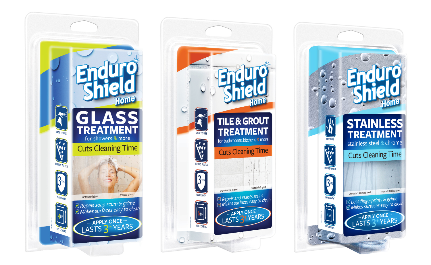Enduro Shield Glass Treatment for Showers & More - Repels Soap Scum For  3yrs NEW